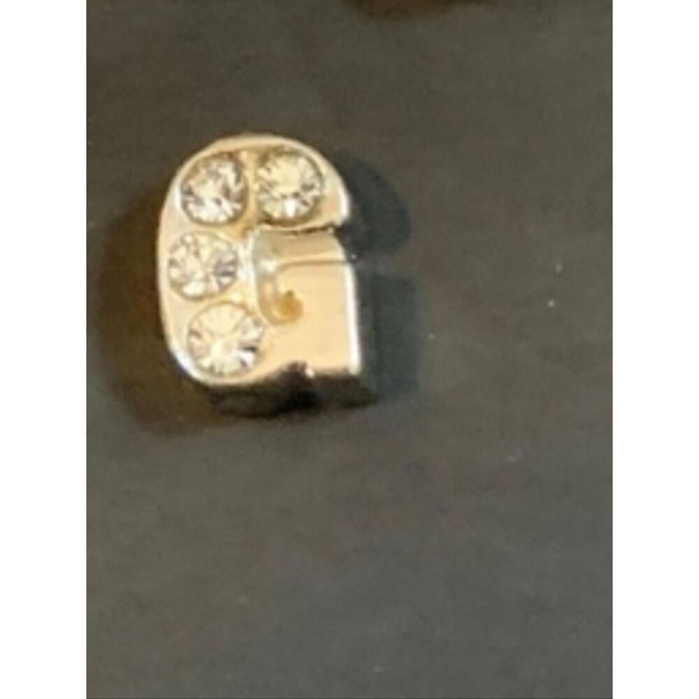 Letter G Rhinestone Charm For Floating Lockets